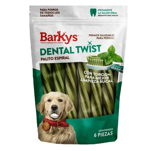 Premio para Perro Twist Dental 6 Pz - Barky´s Premio para Perro Twist Dental 6 Pz - Barky´s